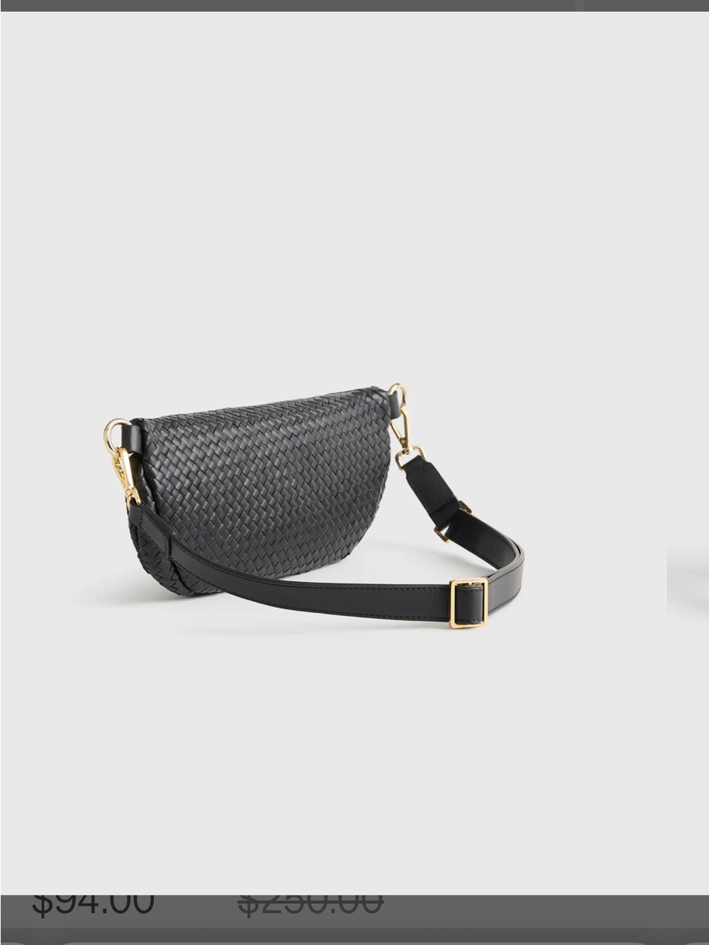 QUINCE Italian Leather Handwoven Sling Bag - Picture 2 of 3